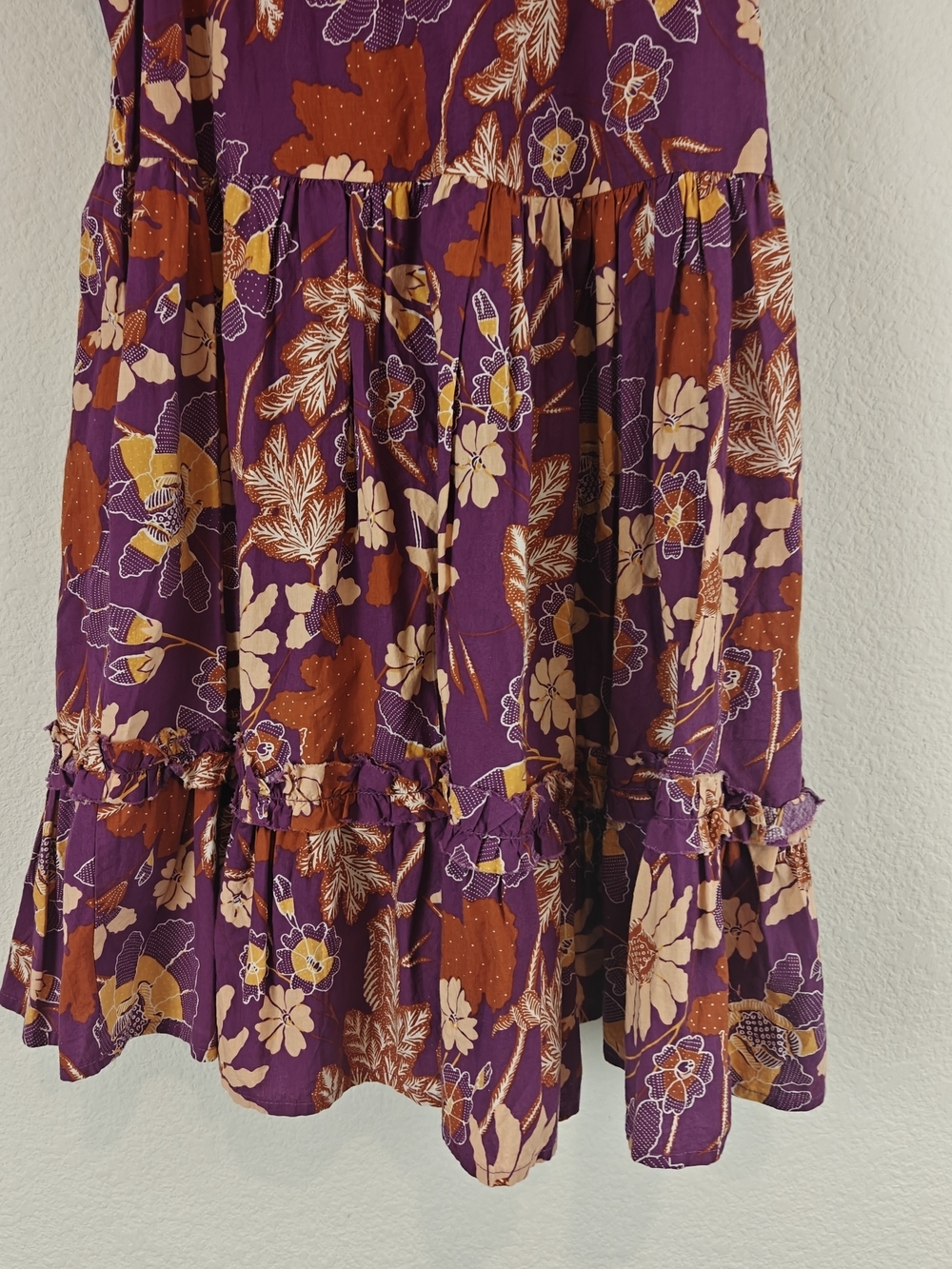 House of Harlow 1960 Romantic Floral Cotton Mini Dress Flutter Sleeve Pockets S - Picture 10 of 13